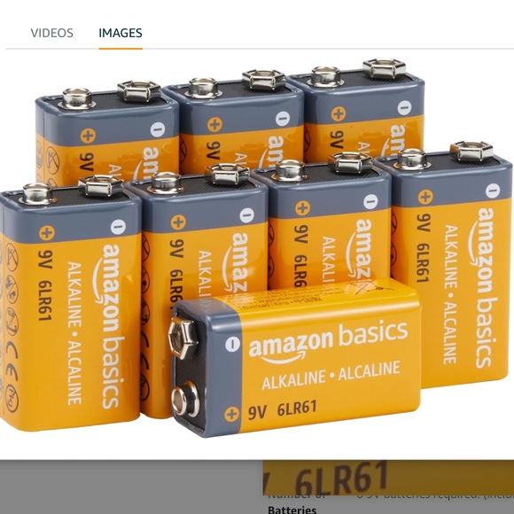 Basics 8-Count 9 Volt Alkaline Performance All-Purpose Batteries - Picture 1 of 9